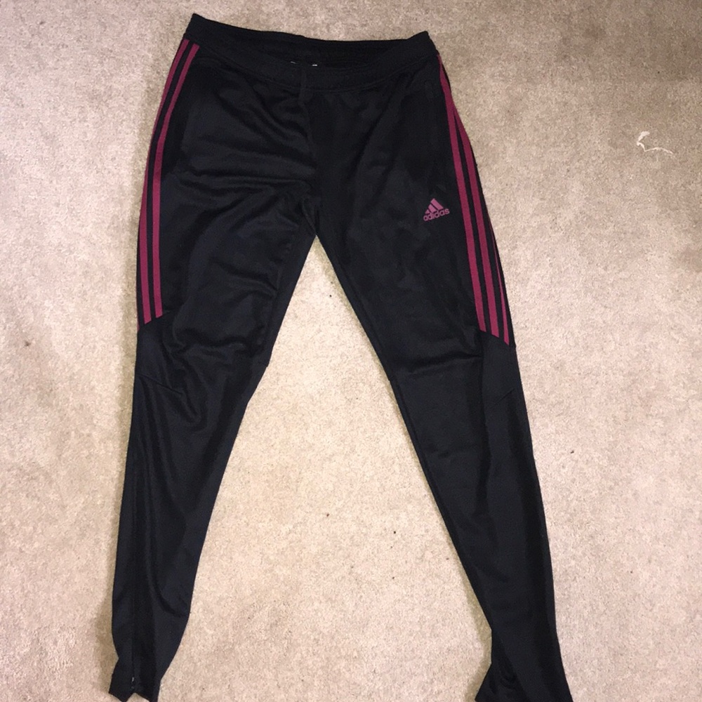 PINK STRIPED ADIDAS JOGGERS